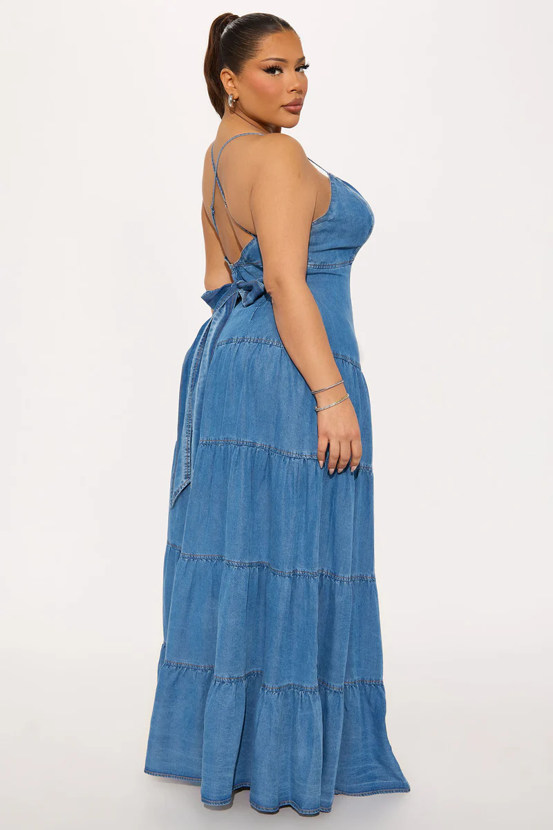 Serena Denim Maxi Dress