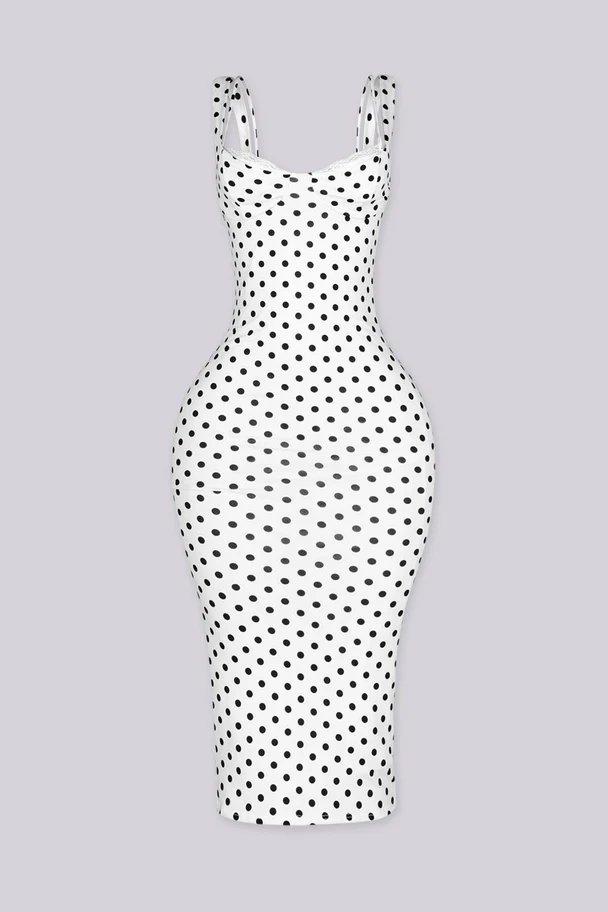 Amalfi Dot Halter Midi Dress