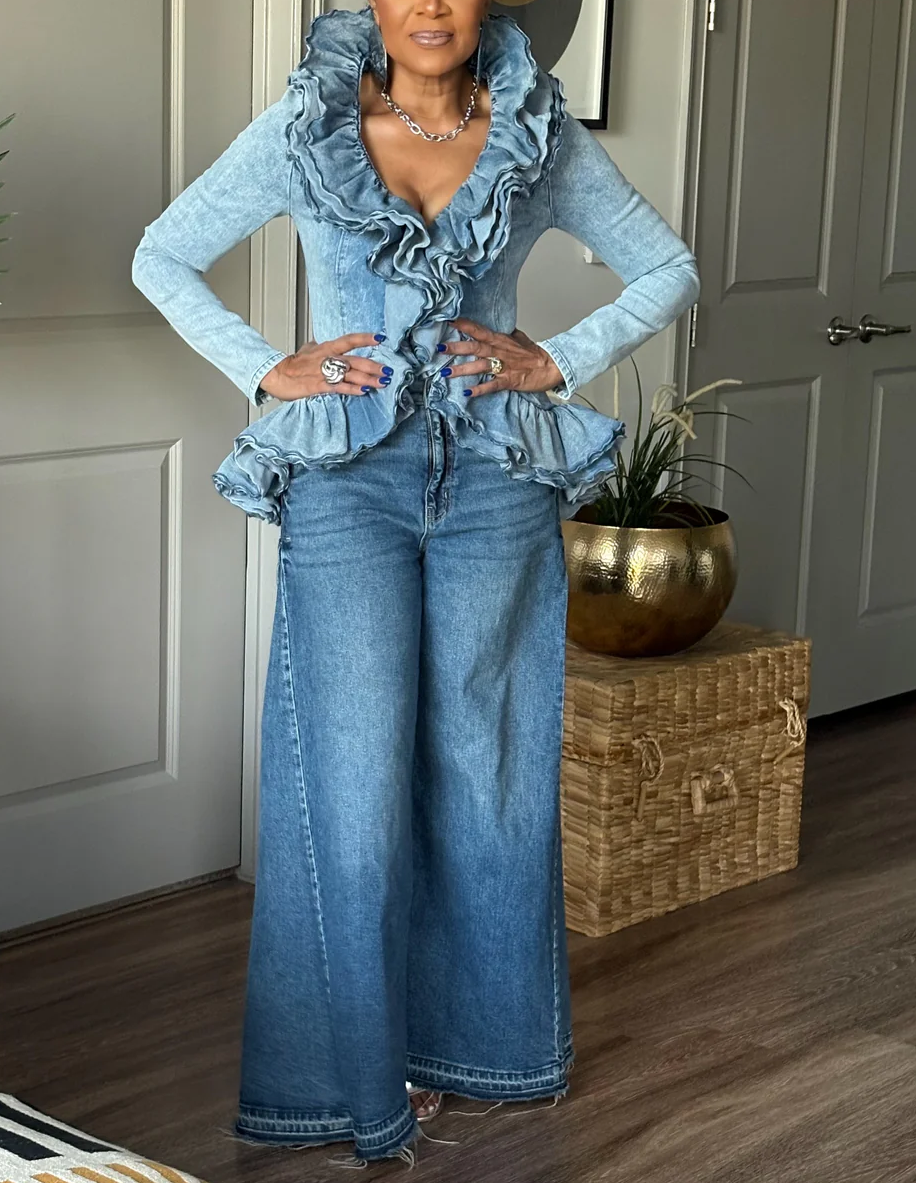 The Ruffle Reign Peplum Top