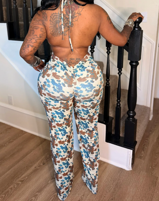 Cowprint 2 pcs Set belt attached to bottoms