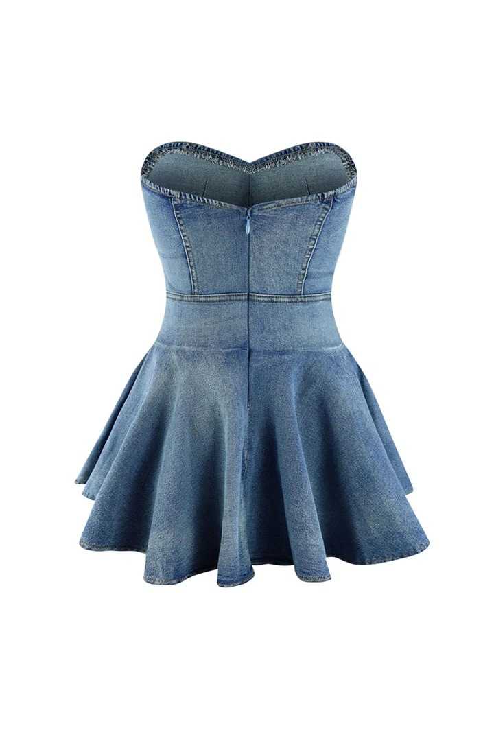 Slim-Fit Stretch Ruffle Dress