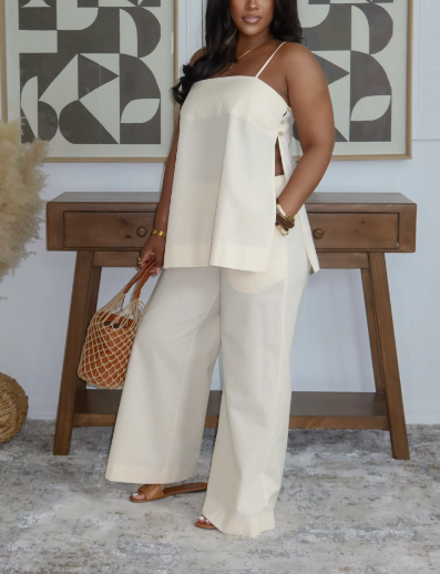 Island Breeze Linen Pants Set