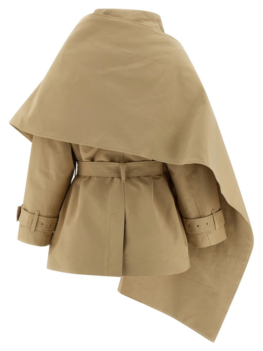 Mini Scarf Short Spring Trench Coat
