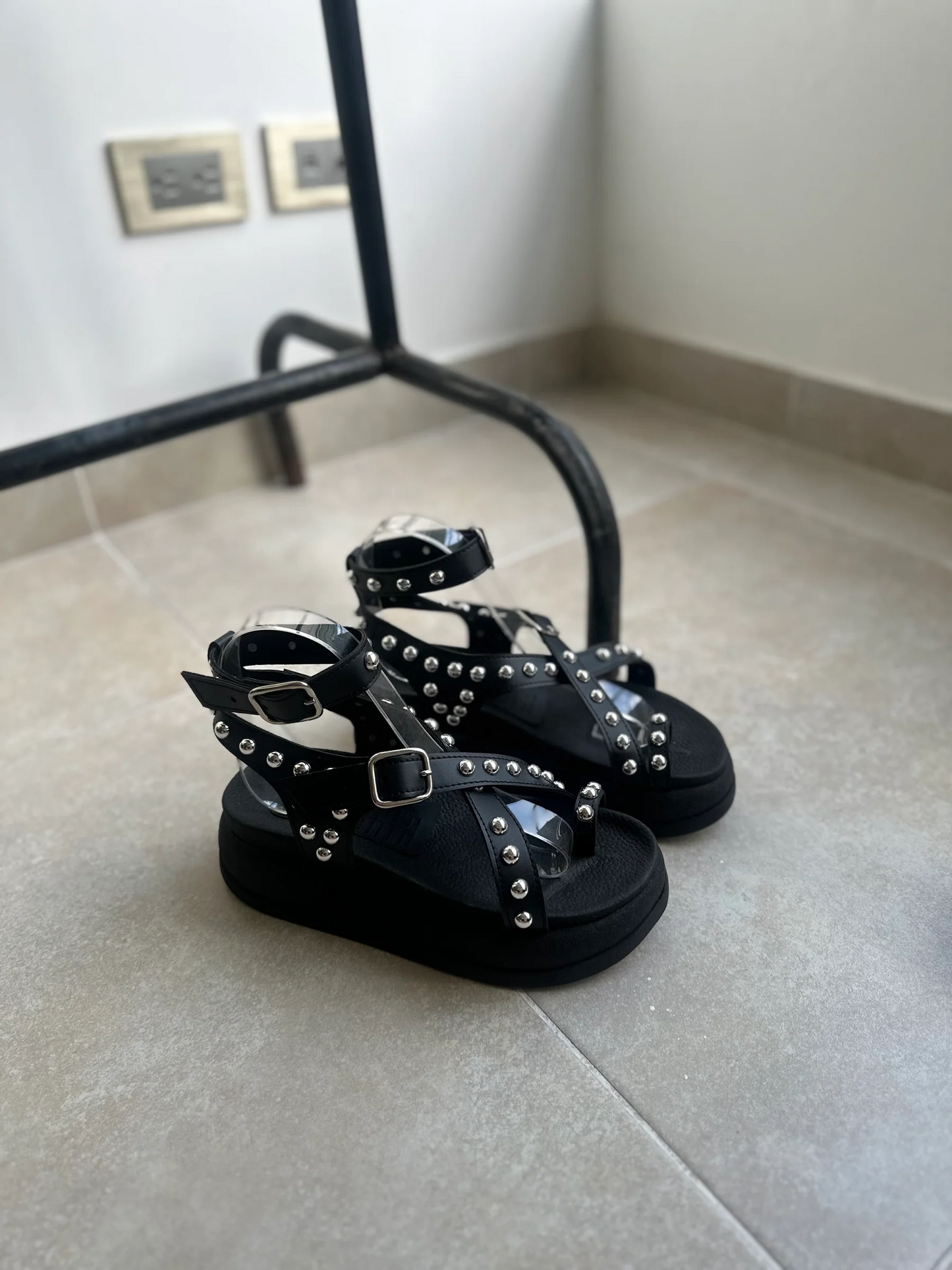 Thong Platform Buckle Sandals