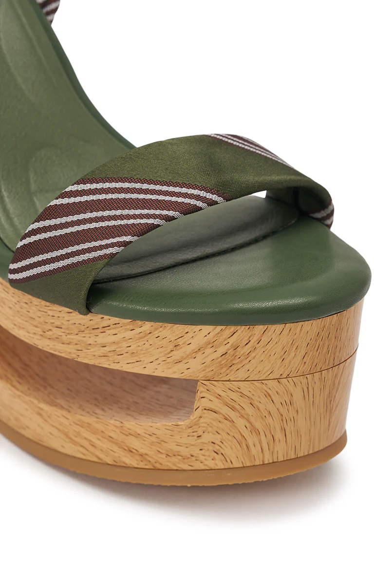Tie Lace Up Novelty Wedge Sandal