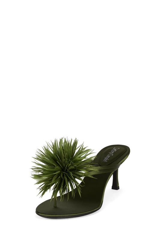 Firework-Decorated Silk Multicolored Low-Heeled Sandals