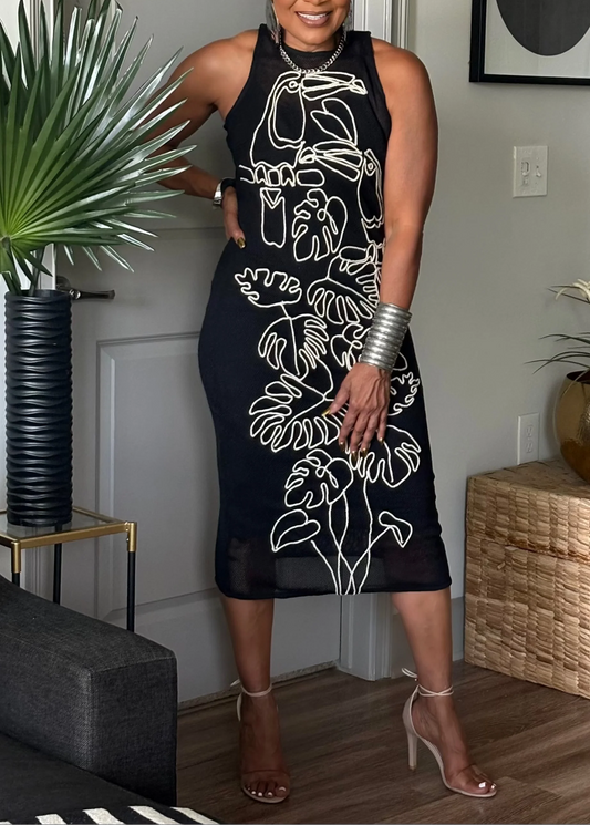 The Botanical Rope Midi Dress