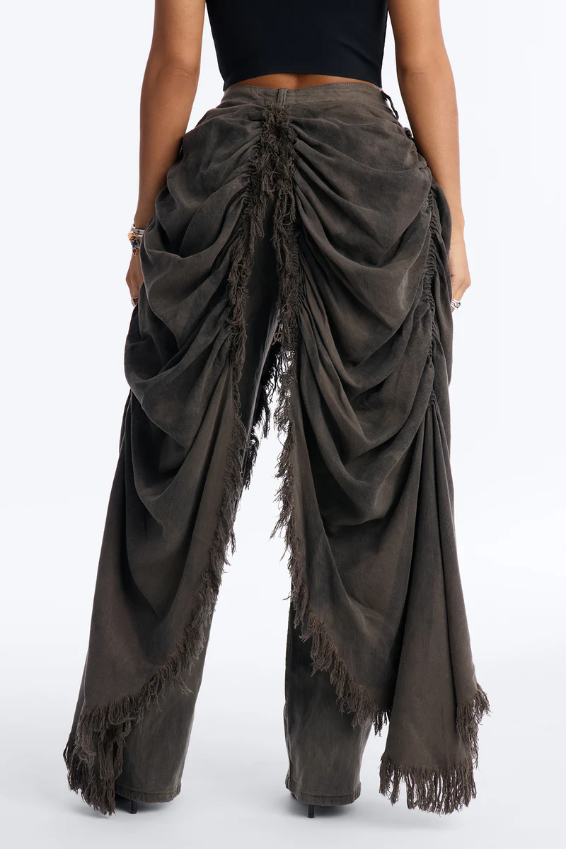 Skirt Overlay Straight Leg Jeans