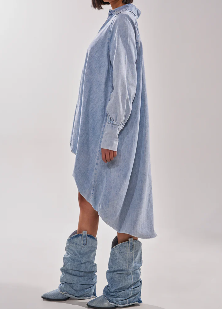 Denim High-Low Dress