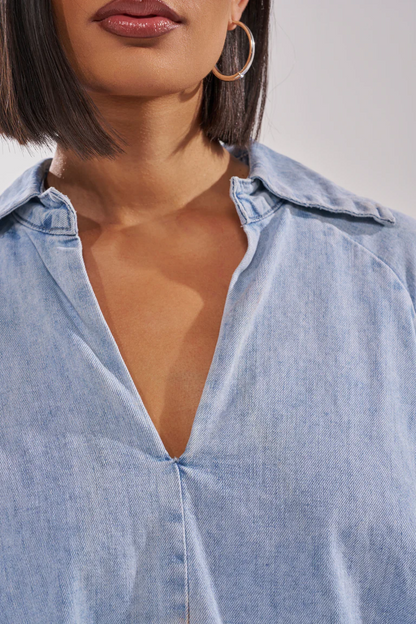 Denim High-Low Dress