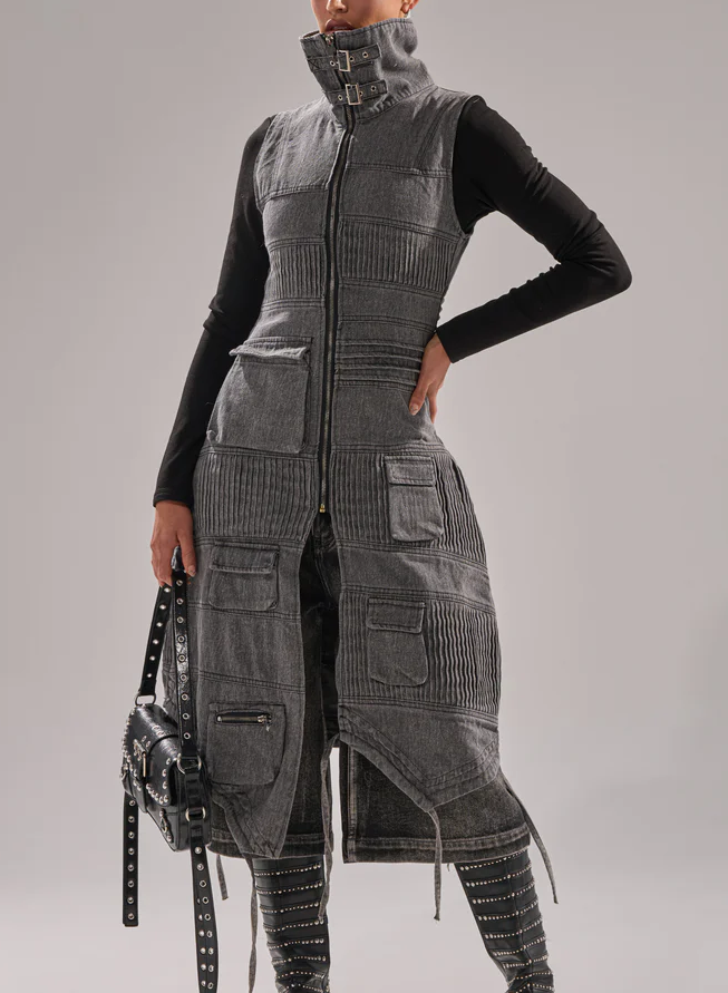 Keep You Waiting Denim Vest