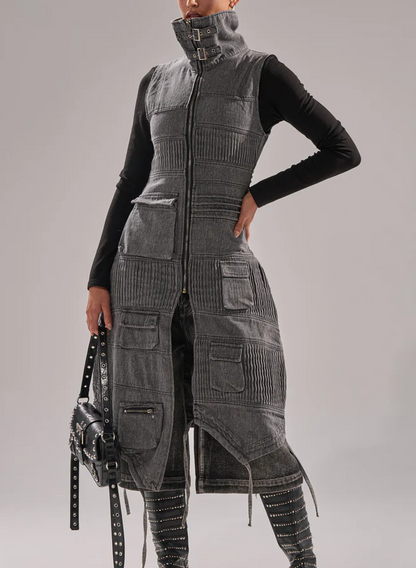 Keep You Waiting Denim Vest