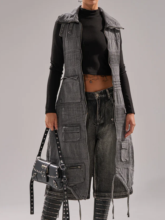 Keep You Waiting Denim Vest