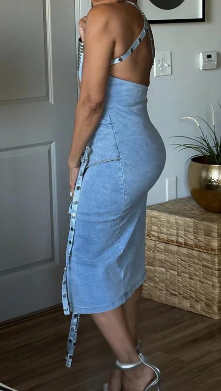 Denim Fitted Dress