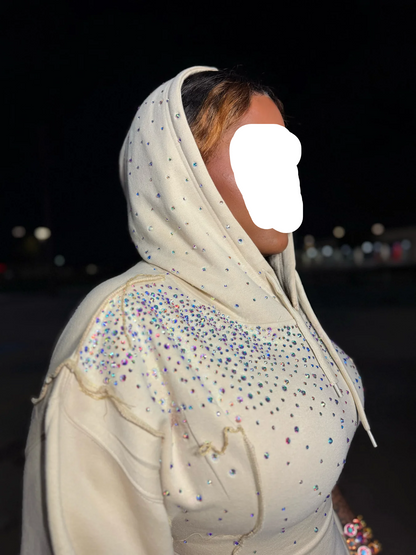 Iridescent Corset Hoodie Dress