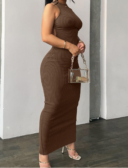 Fitted Casual Long Dress