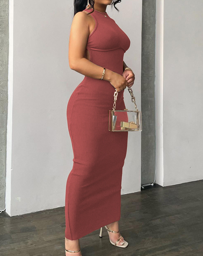 Fitted Casual Long Dress