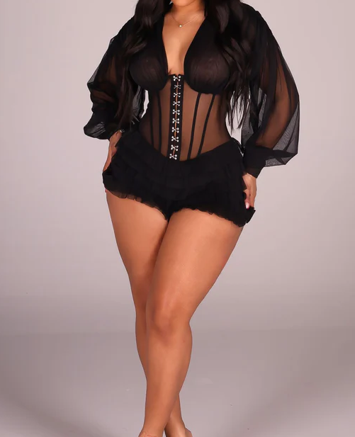 Valeria Corset Tulle Romper