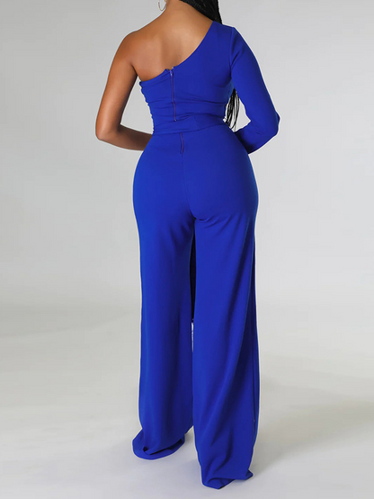 One-Shoulder Strapless Jumpsuit