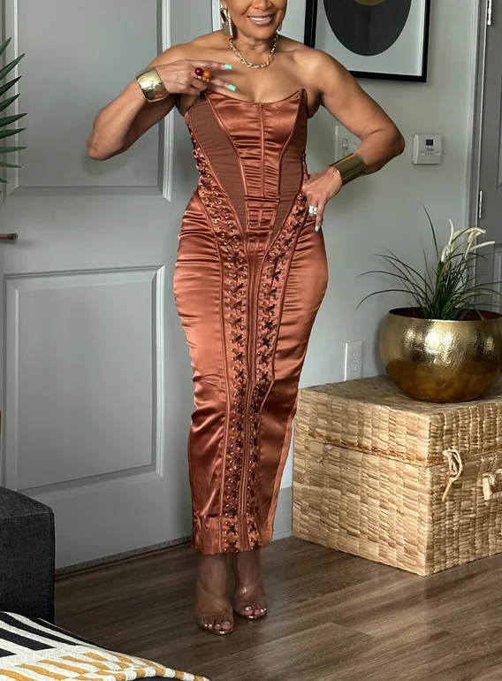 The Bronze Corset Temptation Dress