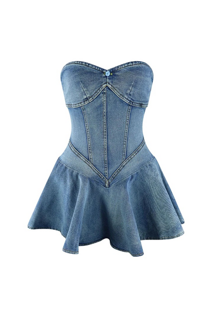 Slim-Fit Stretch Ruffle Dress