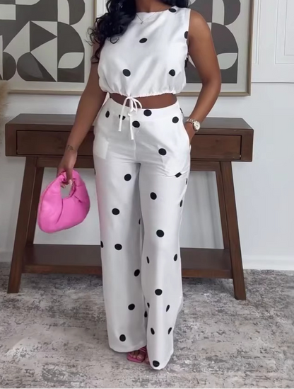 Ms Fancy Polka Pants Set