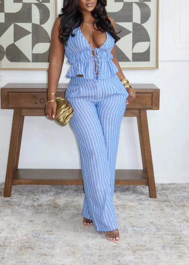 Talia Linen Pants Set