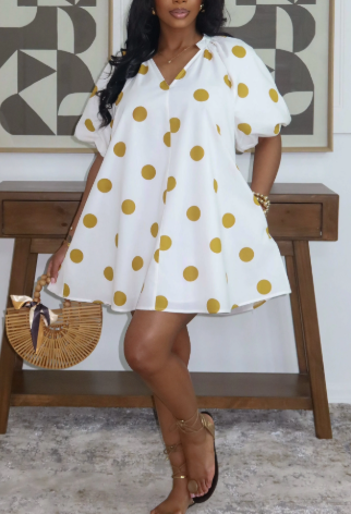 Rebeka Polka Mini Dress