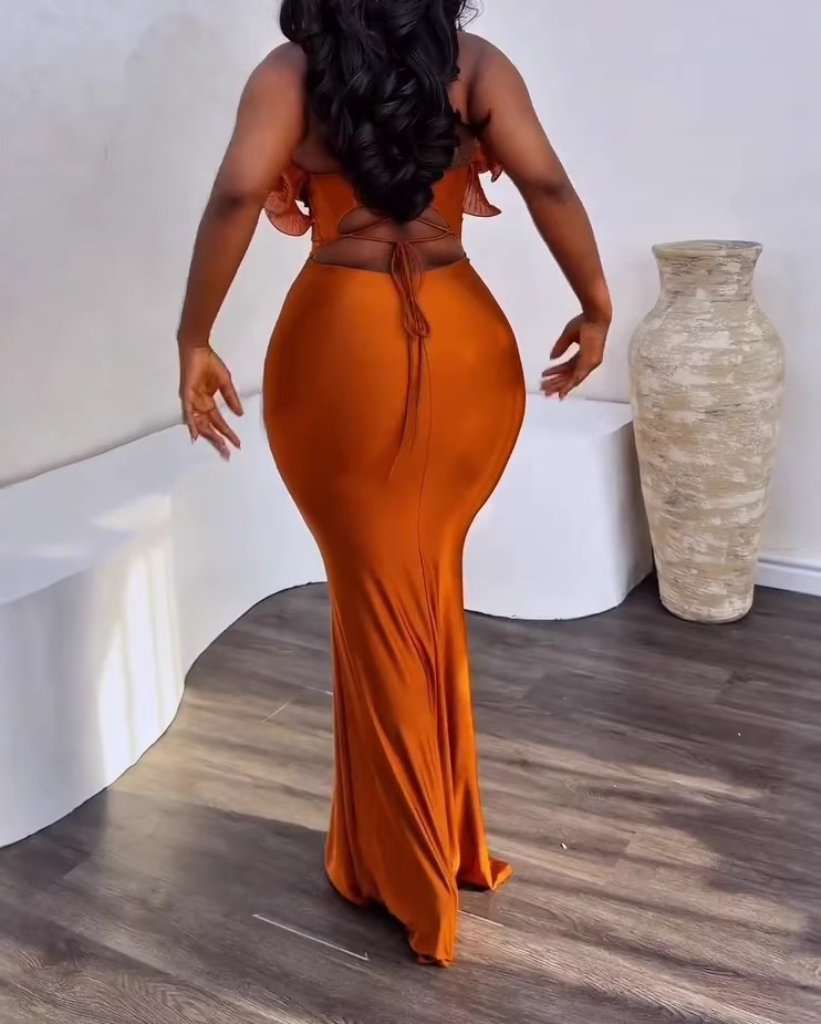 Cinna Ruffle Maxi Dress