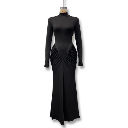 Jasmine Shoulder Padded Bandage Dress