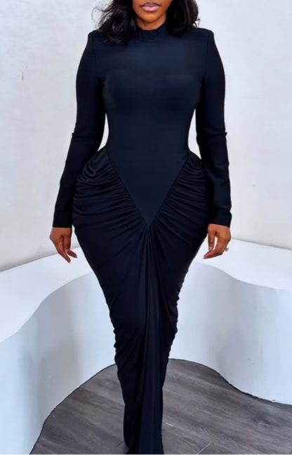 Jasmine Shoulder Padded Bandage Dress