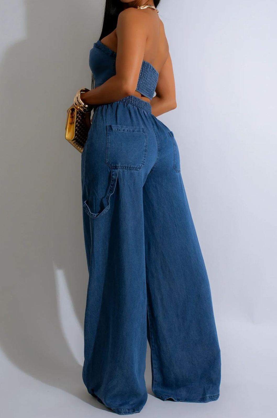 Peyton Denim Pant Set