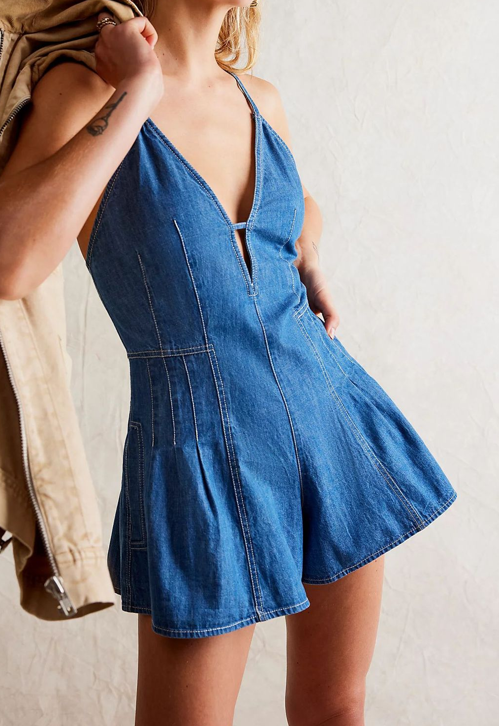 Denim Overalls Jumpsuit