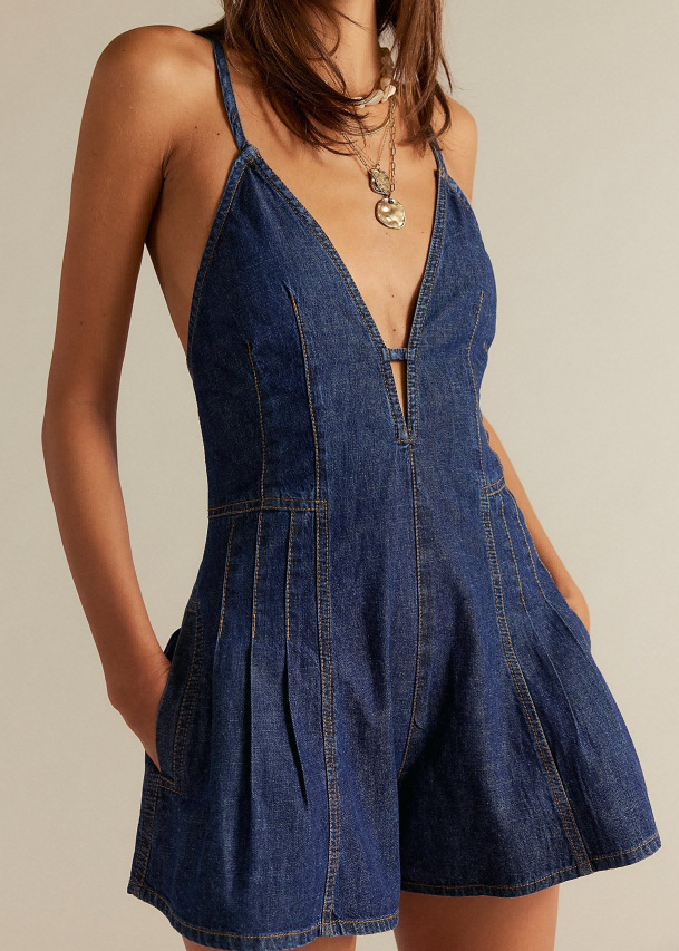Denim Overalls Jumpsuit
