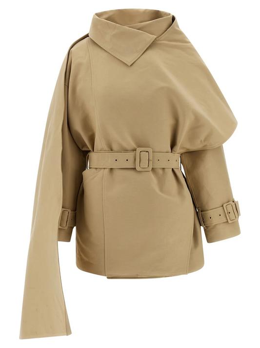 Mini Scarf Short Spring Trench Coat
