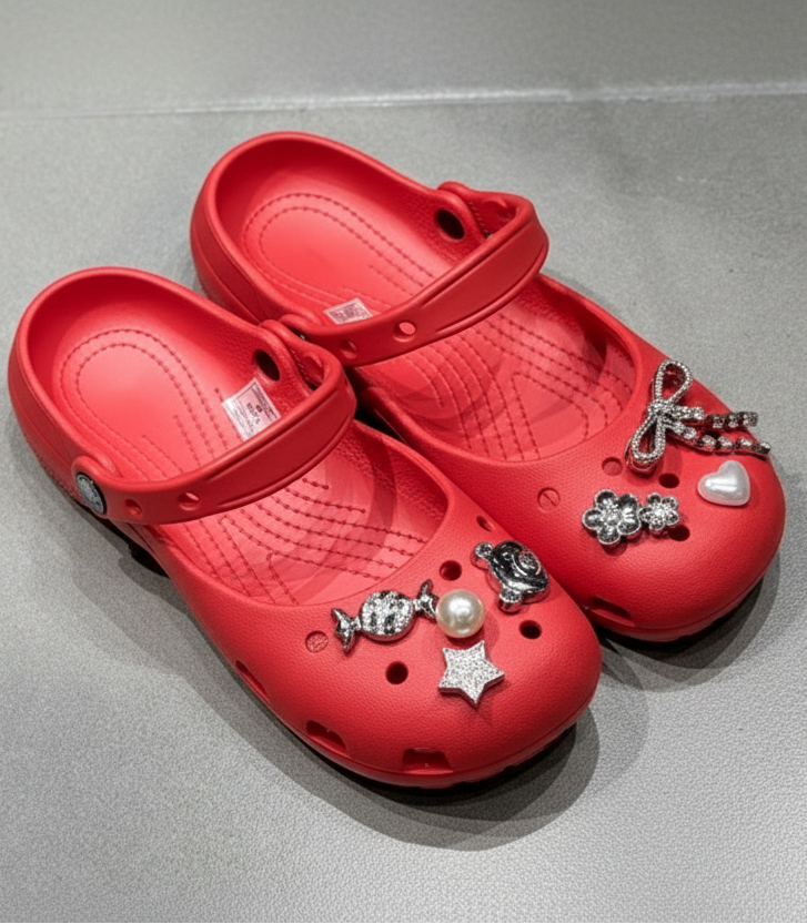 Ballet Shoes With Interchangeable Decorative Flowerlets