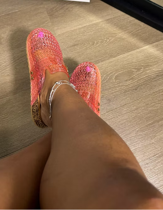 Jelly Closed Toe Slide On Sandals