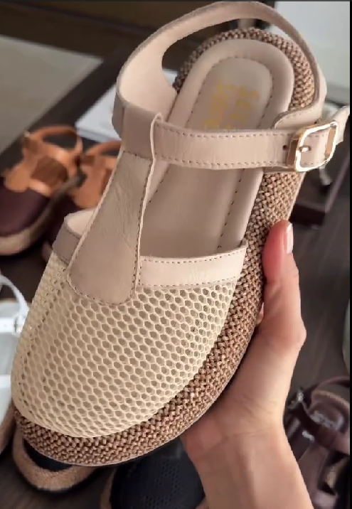 Linen Mesh Casual Roman Sandals