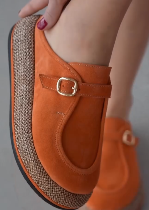 Straw Platform Casual Mules