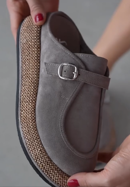Straw Platform Casual Mules