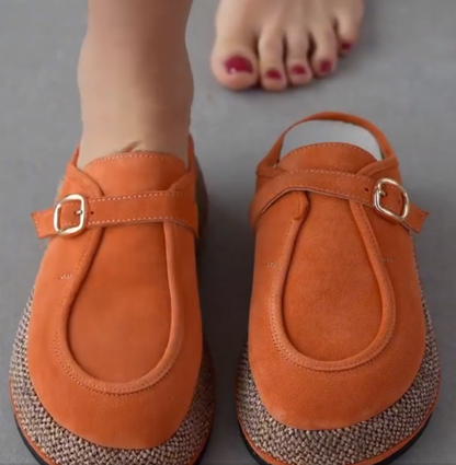 Straw Platform Casual Mules