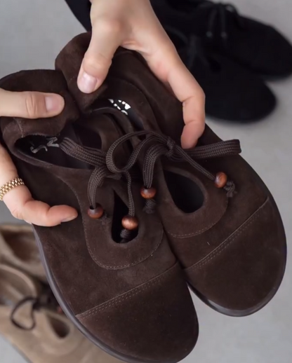 Genuine Leather Lace-Up Full-Coverage Birkenstocks
