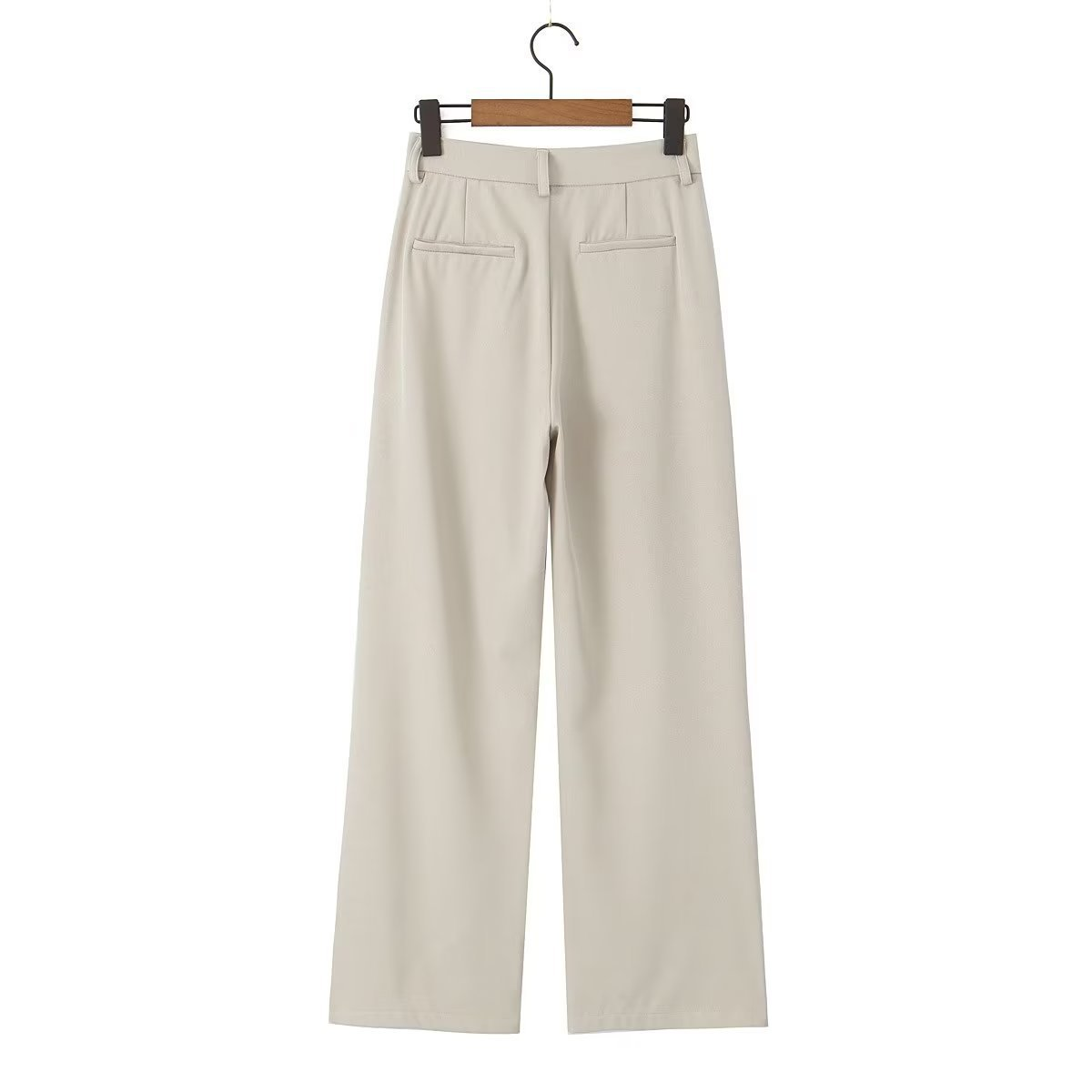 Guess Who V Neck Collared Blouse & Straight-Leg Trousers Suit