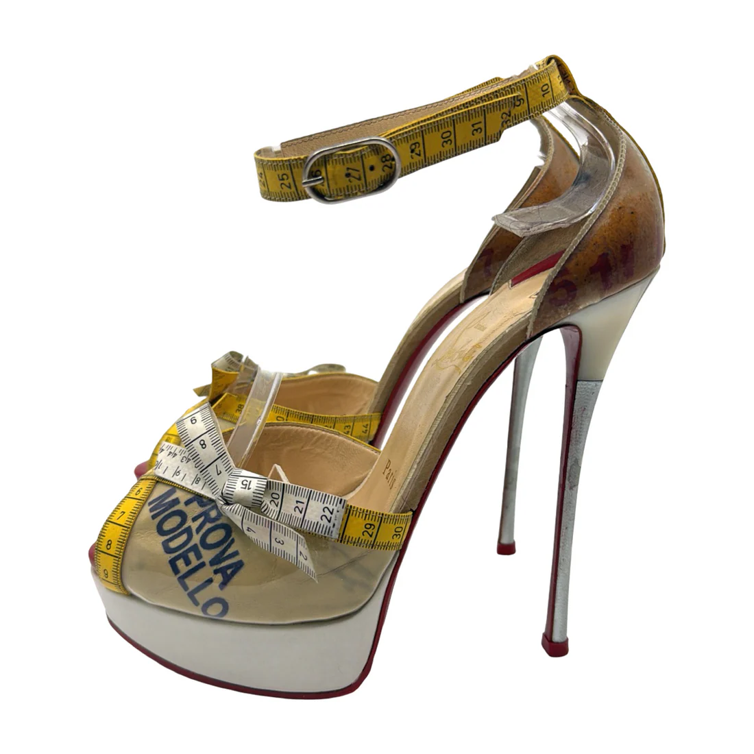 Measuring Tape Fish-Mouth Stilettos