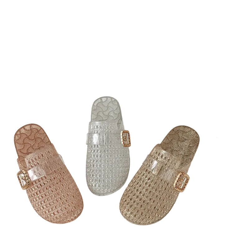 Transparent Crystal Closed-Toe Birkenstocks