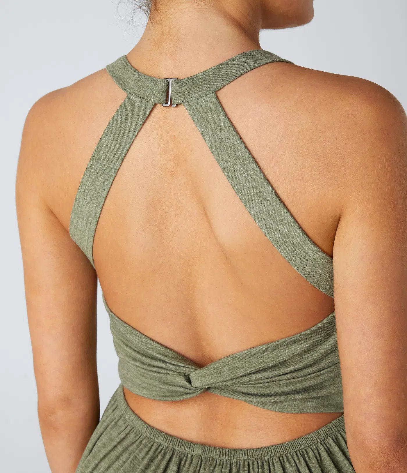 Backless Cross-Strap Leggings Jumpsuit