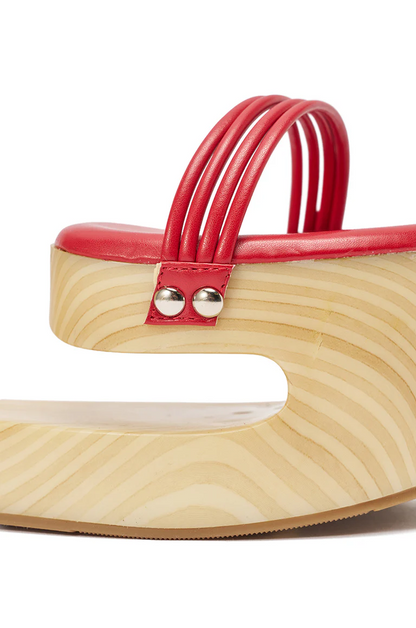 Ankle-Strap Hollow Wedge Platform Sandals