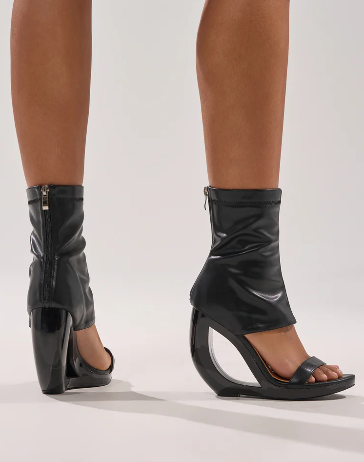 Wedge Open Toe Bootie