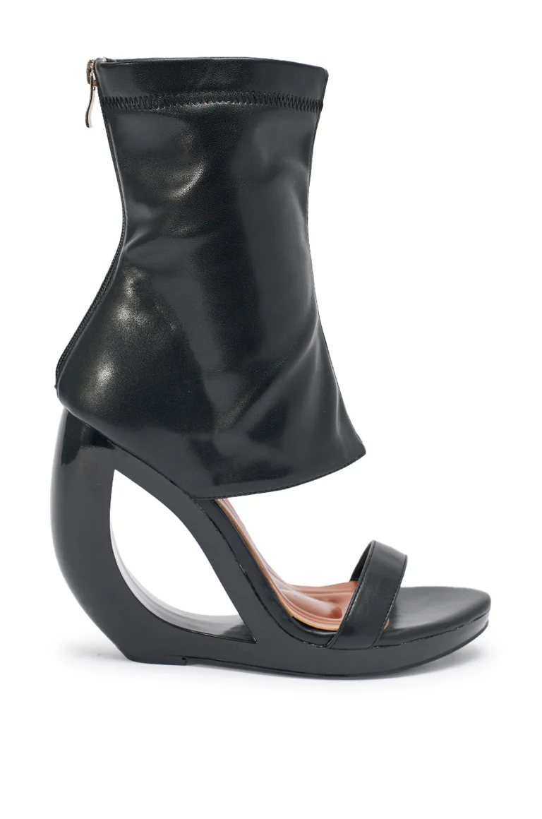 Wedge Open Toe Bootie
