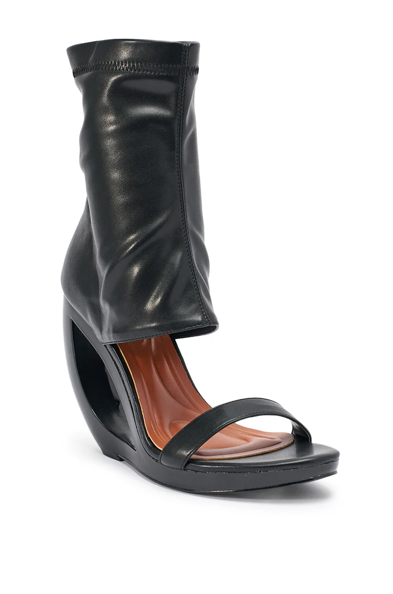 Wedge Open Toe Bootie